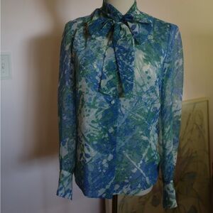 Vintage bow, watercolor, pattern shirt